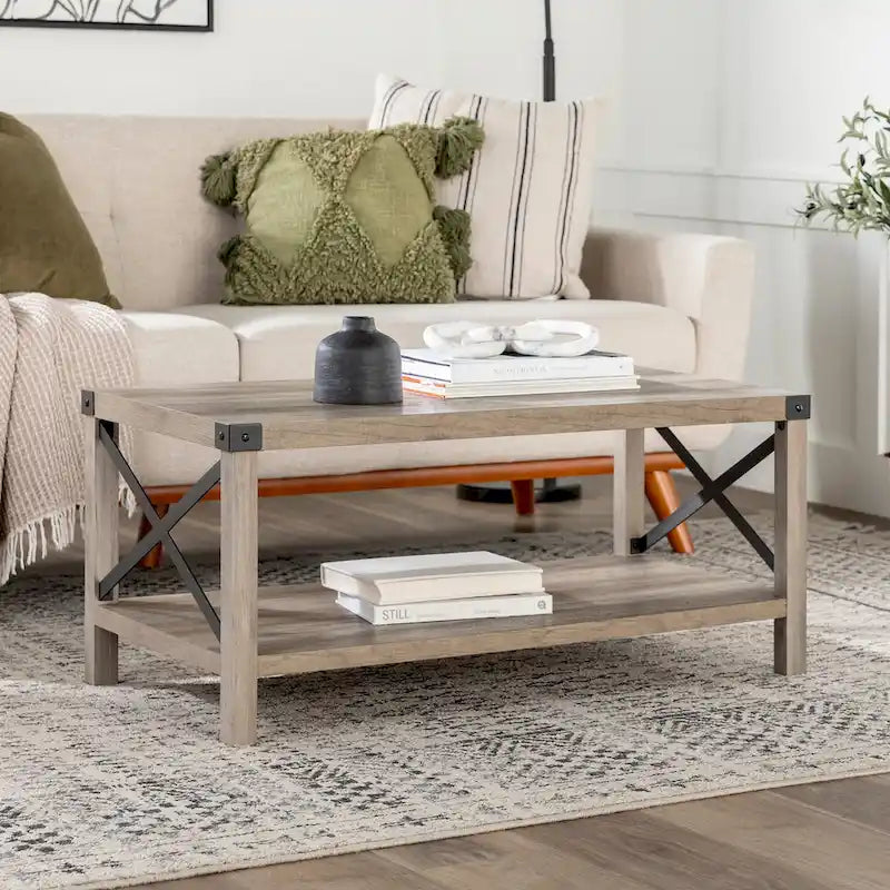 Middlebrook Kujawa Coffee Table with Metal Accents