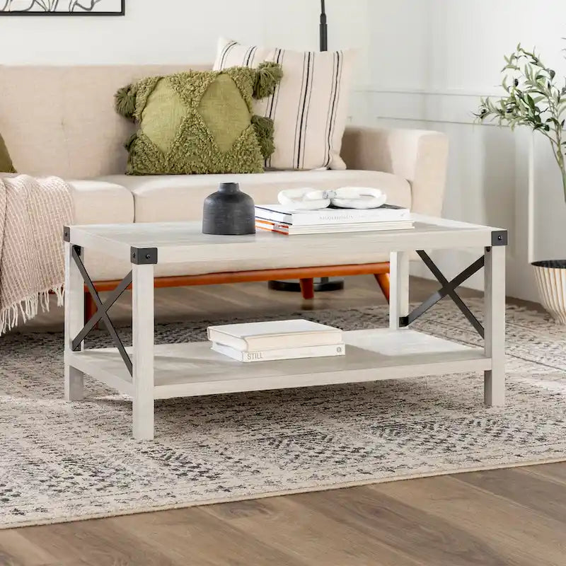 Middlebrook Kujawa Coffee Table with Metal Accents