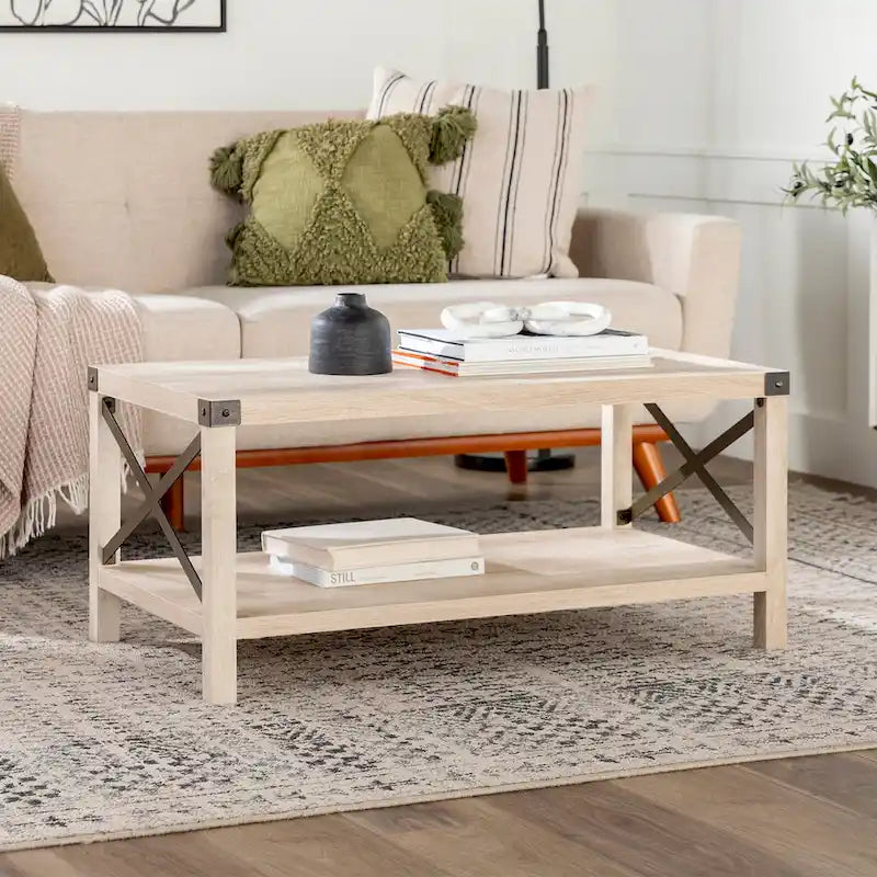 Middlebrook Kujawa Coffee Table with Metal Accents