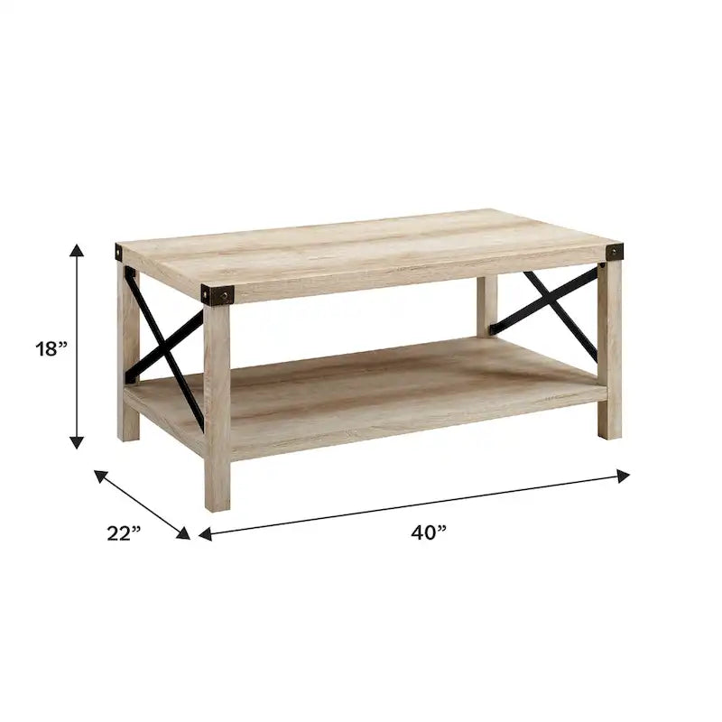 Middlebrook Kujawa Coffee Table with Metal Accents