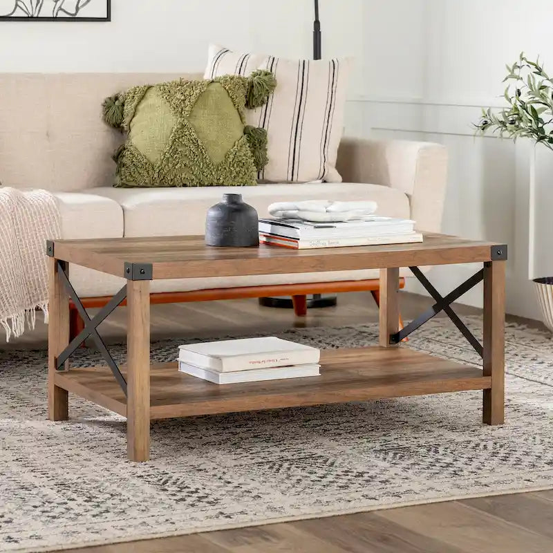 Middlebrook Kujawa Coffee Table with Metal Accents