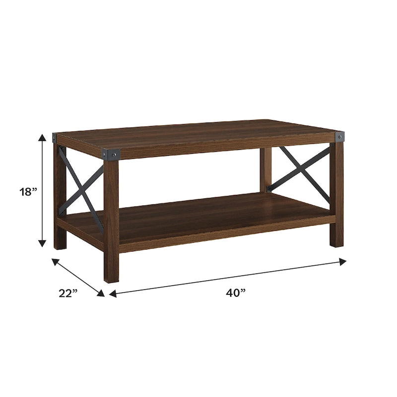 Middlebrook Kujawa Coffee Table with Metal Accents