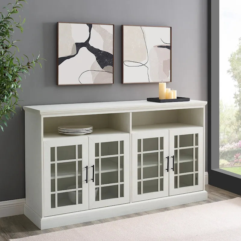Middlebrook 58-inch Framed Glass 4-Door TV Stand