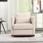 Swivel Barrel Chair, Comfy Round Accent Sofa Chair for Living Room, 360 Degree Swivel Barrel Club Chair