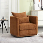 Swivel Barrel Chair, Comfy Round Accent Sofa Chair for Living Room, 360 Degree Swivel Barrel Club Chair