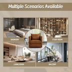 Swivel Barrel Chair, Comfy Round Accent Sofa Chair for Living Room, 360 Degree Swivel Barrel Club Chair