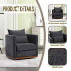 Swivel Barrel Chair, Comfy Round Accent Sofa Chair for Living Room, 360 Degree Swivel Barrel Club Chair