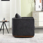Swivel Barrel Chair, Comfy Round Accent Sofa Chair for Living Room, 360 Degree Swivel Barrel Club Chair
