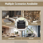 Swivel Barrel Chair, Comfy Round Accent Sofa Chair for Living Room, 360 Degree Swivel Barrel Club Chair