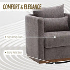 Swivel Barrel Chair, Comfy Round Accent Sofa Chair for Living Room, 360 Degree Swivel Barrel Club Chair