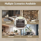 Swivel Barrel Chair, Comfy Round Accent Sofa Chair for Living Room, 360 Degree Swivel Barrel Club Chair