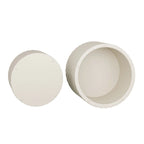 Stylish and Minimalist Nesting Coffee Table Set with Honeycomb Design, Modern Round Coffee Table, Drum Circle Coffee Table