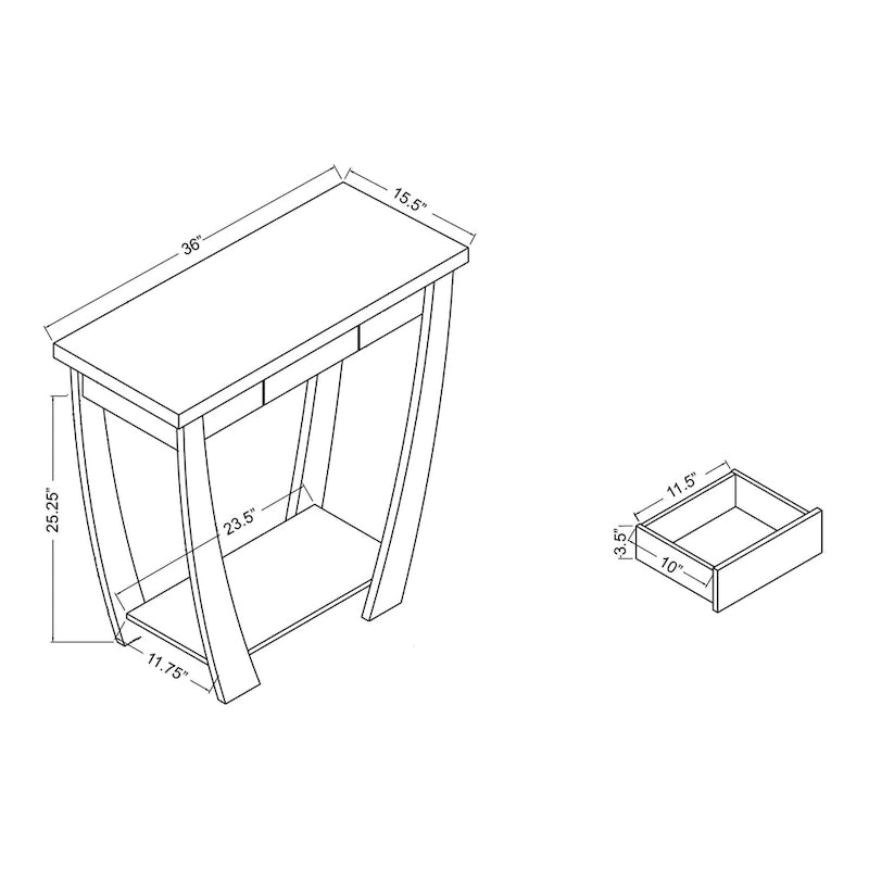 Cataraqui Borramora Modern 36-inch 1-Shelf Console Table by Copper Grove