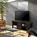 Lynarra Contemporary 2-Drawer TV Console with Open Shelving by Furniture of America