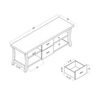 Lynarra Contemporary 2-Drawer TV Console with Open Shelving by Furniture of America