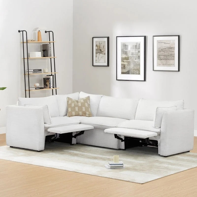 Cypress 107W L-shape Power Reclining Sectional Sofa Couch