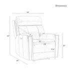 Genuine Leather Zero Gravity Power Recliner Chair with Power Headrest, USB&USB-C Port