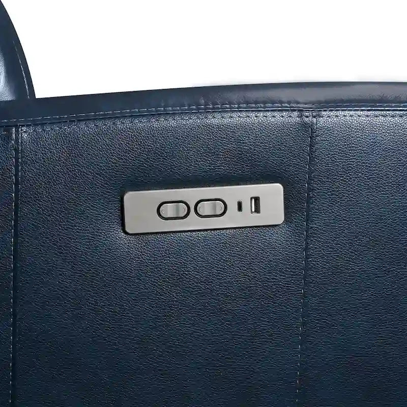 Genuine Leather Zero Gravity Power Recliner Chair with Power Headrest, USB&USB-C Port