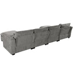 Roomfitters U-Shaped Modular Corner Sofa with Two Ottomans, Freely Transformable for Living Rooms, Studies, Home Theaters