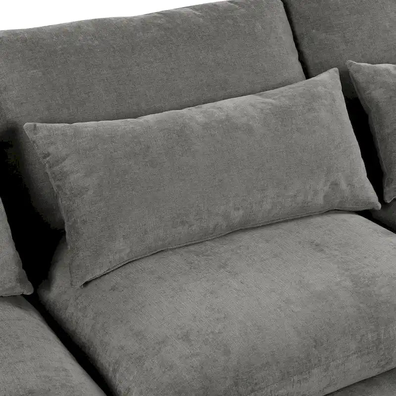 Roomfitters U-Shaped Modular Corner Sofa with Two Ottomans, Freely Transformable for Living Rooms, Studies, Home Theaters