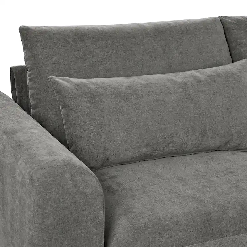 Roomfitters U-Shaped Modular Corner Sofa with Two Ottomans, Freely Transformable for Living Rooms, Studies, Home Theaters
