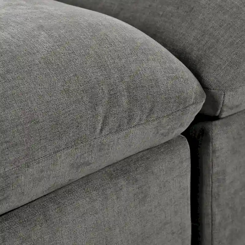 Roomfitters U-Shaped Modular Corner Sofa with Two Ottomans, Freely Transformable for Living Rooms, Studies, Home Theaters