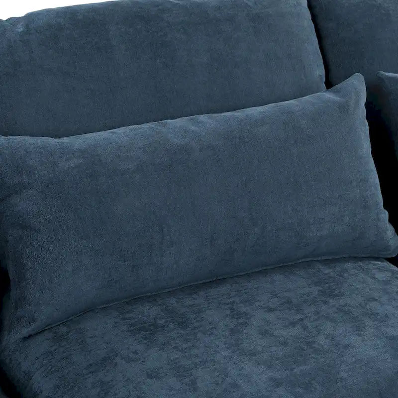 Roomfitters U-Shaped Modular Corner Sofa with Two Ottomans, Freely Transformable for Living Rooms, Studies, Home Theaters