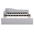 L-Shaped Upholstered Daybed with Pop Up Trundle