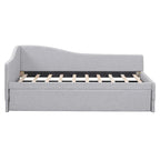 L-Shaped Upholstered Daybed with Pop Up Trundle
