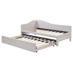L-Shaped Upholstered Daybed with Pop Up Trundle