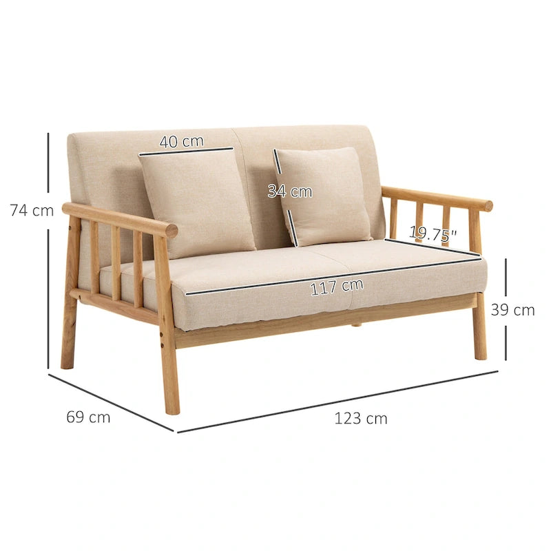 48 2-Seater Couch For Small Spaces