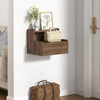 Anmytek Set of 2 Modern Floating Bedroom Nightstand with Storage Drawer and Open Shelf