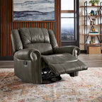 Monroe Polished Microfiber Nailhead Swivel Glider Recliner by iNSPIRE Q Classic