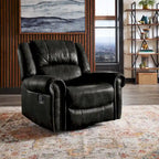 Monroe Polished Microfiber Nailhead Swivel Glider Recliner by iNSPIRE Q Classic