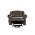 Monroe Polished Microfiber Nailhead Swivel Glider Recliner by iNSPIRE Q Classic
