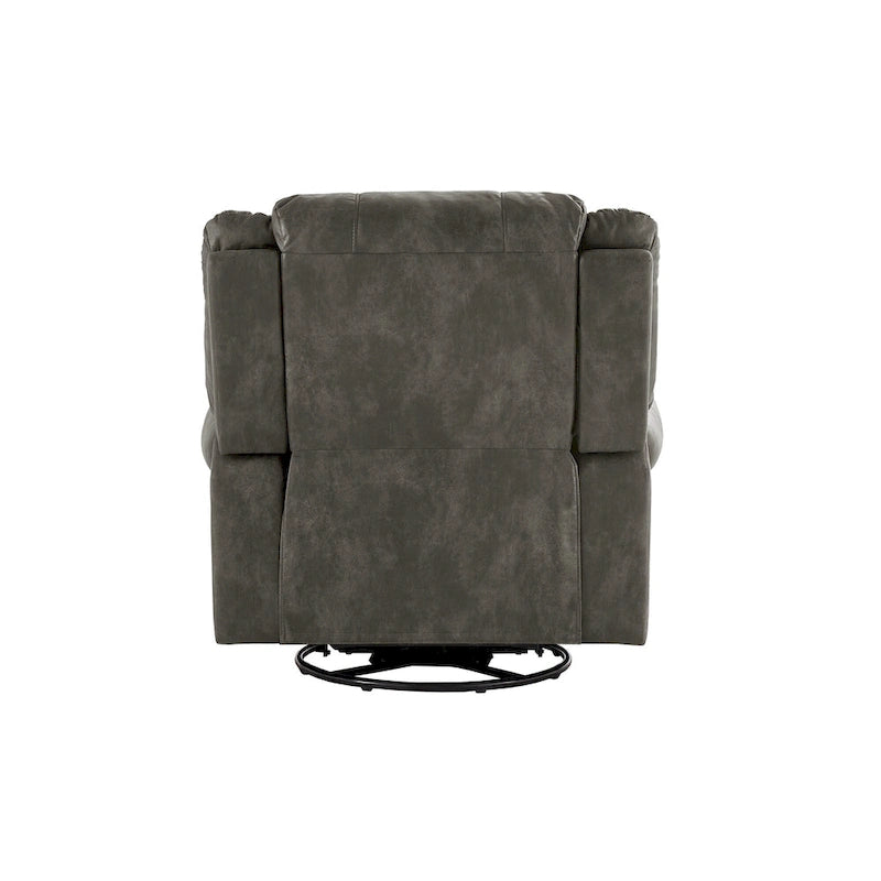 Monroe Polished Microfiber Nailhead Swivel Glider Recliner by iNSPIRE Q Classic
