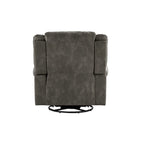 Monroe Polished Microfiber Nailhead Swivel Glider Recliner by iNSPIRE Q Classic