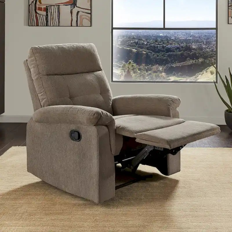 Lufkin Chenille Fabric Manual Recliner by iNSPIRE Q Classic