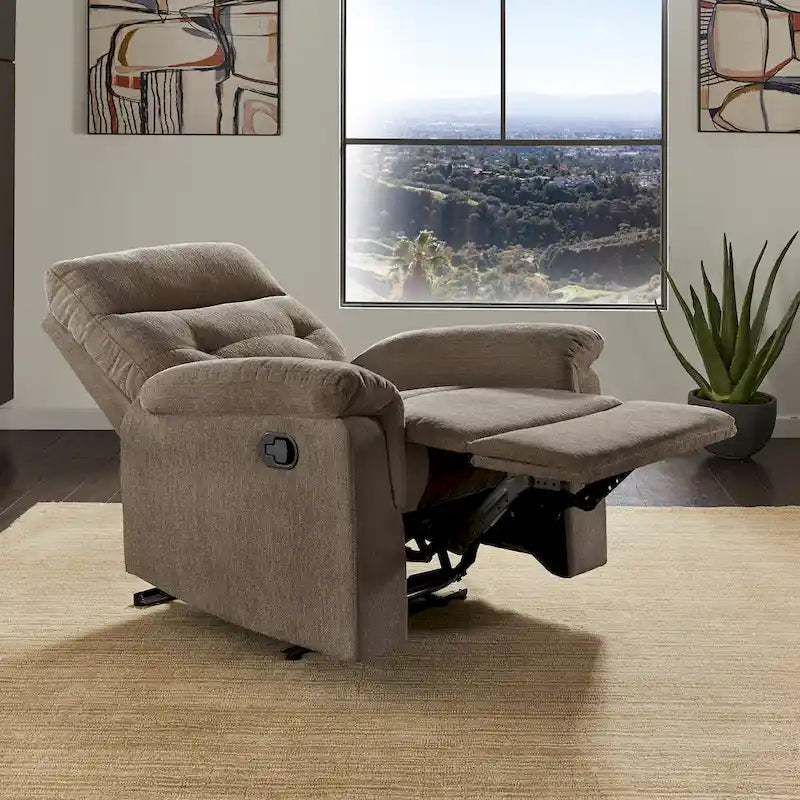 Lufkin Chenille Fabric Manual Recliner by iNSPIRE Q Classic