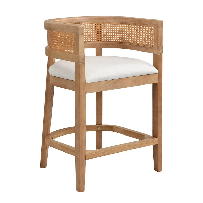 Christopher Knight Home- Noweta Wood Counter Stool with Arms Set of 2