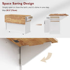 53 Kitchen Island With Drop Leaf, Kitchen Island On Wheels with Storage, Rolling Kitchen Table, Mobile Kitchen Cart