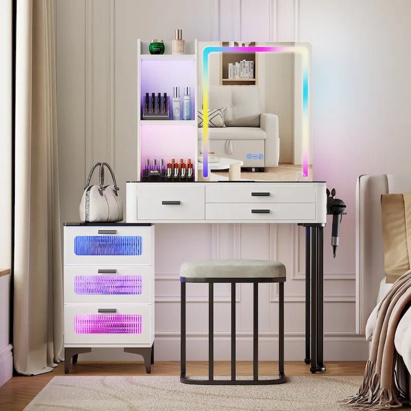 Makeup Vanity with LED Light