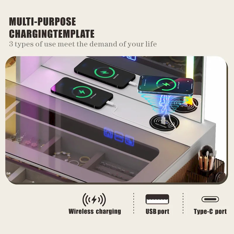 Makeup Vanity with LED Light