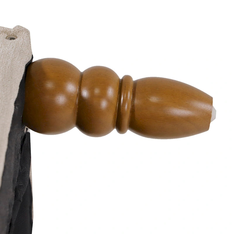 Linen Upholstered Accent Chair with Solid Wood Legs,Mid-Century Modern Single Lounge Sofa Chair for Living Room and Bedroom