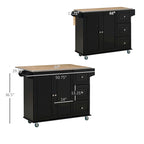 Mobile Kitchen Island With Drop Leaf(no include stool)