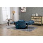 Oversized PU Leather Power Lift Recliner with Massage, Lumbar Heating, Cup Holder, 180 Flat Lay