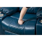 Oversized PU Leather Power Lift Recliner with Massage, Lumbar Heating, Cup Holder, 180 Flat Lay