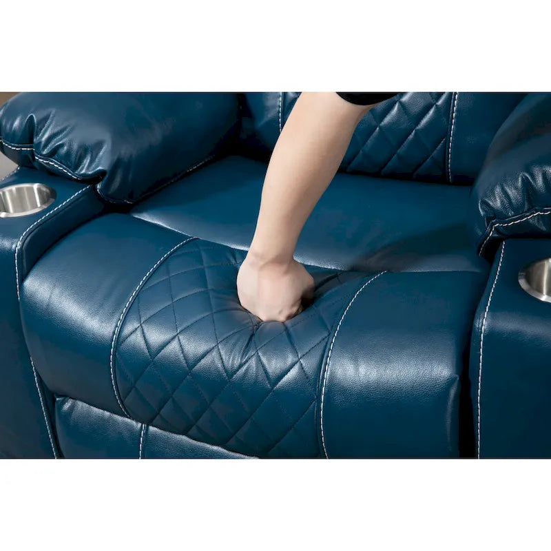 Oversized PU Leather Power Lift Recliner with Massage, Lumbar Heating, Cup Holder, 180 Flat Lay