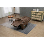 Oversized PU Leather Power Lift Recliner with Massage, Lumbar Heating, Cup Holder, 180 Flat Lay