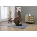 Oversized PU Leather Power Lift Recliner with Massage, Lumbar Heating, Cup Holder, 180 Flat Lay